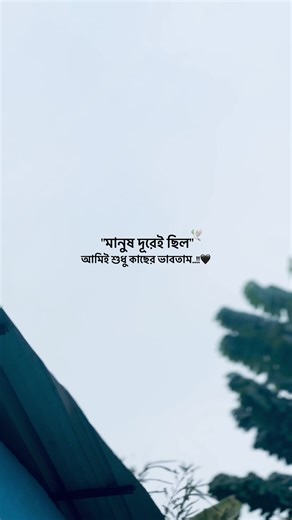 "মানুষ দূরেই ছিল 🕊️আমিই শুধু কাছের ভাবতাম"..!!🖤