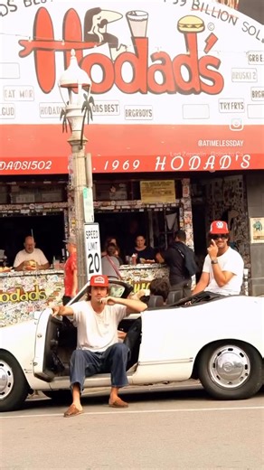 Hodad's on Instagram: "*Beep Beep* @atimelessday boys visited us!! This time they cruised the vintage @vw fleet to @hodads1502! Thanks @dailyvacation_ This is what they had to say - “This classic beachside burger oasis serving Ocean Beach since 1969. Truly untouched by time, Hodad’s has been slinging massive burgers, fries, onion rings and milkshakes for over 5 decades. Decked out in vintage license plates, a Hodad’s @volkswagen bus booth and San Diego artifacts, it feels like a shrine to well-s