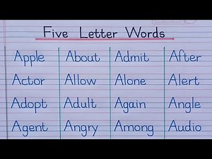 200 Five Letter Words| Five Letter Words in English| 5 Letter Words| Learn English Words|