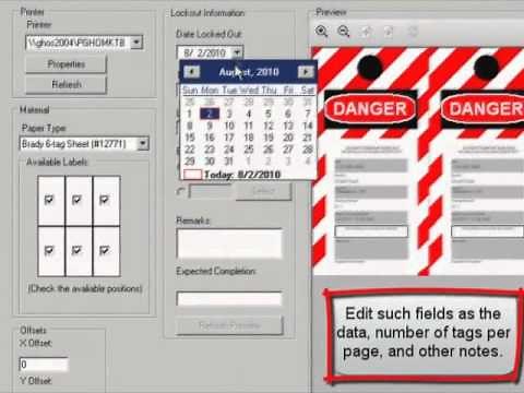 Brady LockoutPro Software: Printing Lockout Procedure Tags