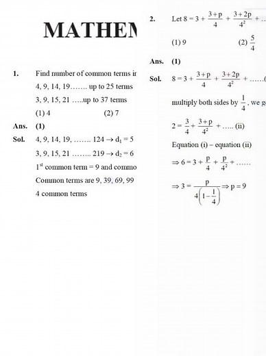 IIT JEE Mains 2024 Mathematics Question Paper with Answer Key Pdf [27, Jan 2024 - Shift - 1] - Q 1-1