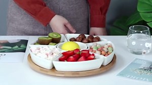 Taco Tuesday Kit - Taco Serving Platter with 6pcs Taco Holders, Lazy Susan Taco Bar Serving Set for A Party, Fondue Pot for Burritos, Nachos, and Fajitas