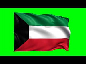 Kuwait Waving Flag Green Screen Animation | 3D Flag Animation | Royalty-Free