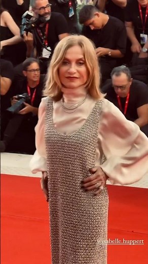 Isabelle Huppert at the Venice Film Festival. #isabellehuppert