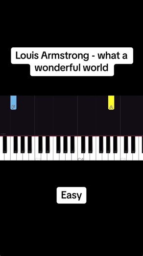 Louis Armstrong What a Wonderful World Piano Tutorial