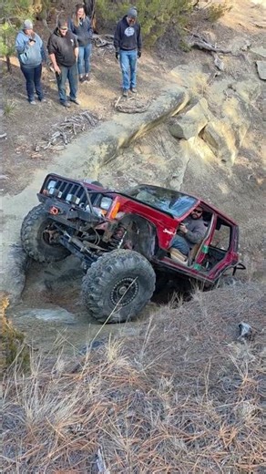 Buddy testing out the ls swapped 1 ton jeep for his first time