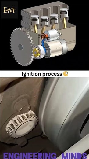 Engine Ignition Process System working Mechanism #engineeringminds #short