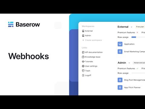 How to use webhooks in Baserow