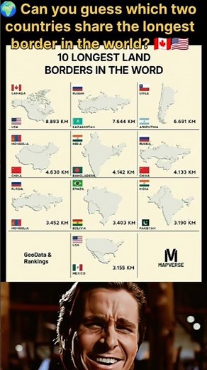 🌎 Top 10 Longest Land Borders in the World | Countries with Biggest Borders 2025 🌍 #landborders