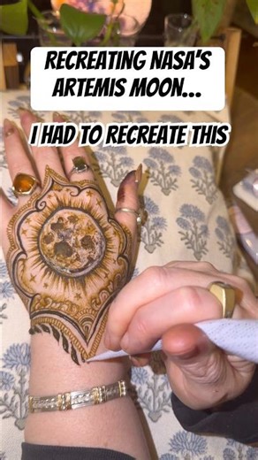 Why Does the Moon Look Like It Has Henna Stains?! 😳 #henna #moon #mehndi