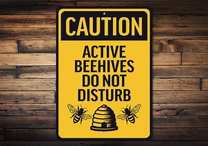 Active Beehives Do Not Disturb Sign, Bee Caution Sign, Beehive Warning, Beekeeping Sign, Honeybee Sign, Bee Alert Sign, Farm Bee Metal Sign - Etsy