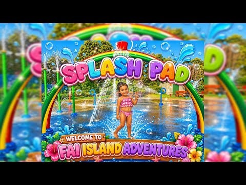 💦 SPLASH PAD FUN WITH FAI 🌈 | Water Play, Summer Fun & Adventure Time ☀️