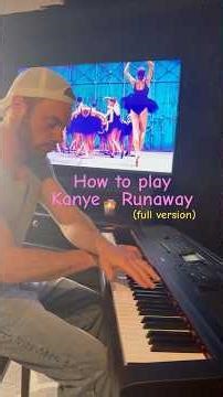 How to play - Runaway (both hands) 💫 #piano #kanyewest #pianotutorial
