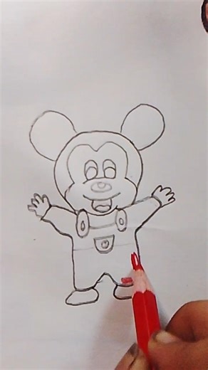 easy Mickey mouse drawing | tutorial for kids |