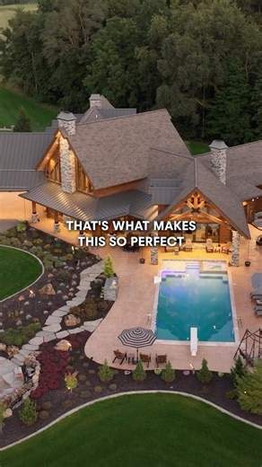 30K views · 1.2K reactions | How cool is this pool?  Better yet, how about that custom @goldeneaglelogtimberhomes surrounding it!  If you’re looking to build a home like this, give us a call 1-800-270-5025   • • #Mansion #estate #luxuryhomes #luxurylifestyle #luxuryrealestate #luxuryhome #mansions #mansionhouse #luxurymansion #rustic #customhomes | Golden Eagle Log & Timber Homes | Facebook