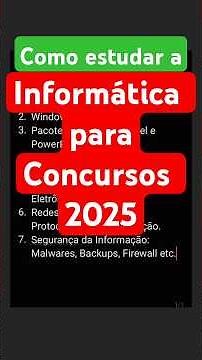 Como estudar a Informática para Concursos 2025 | Informática Básica | Professor Romilton Júnior