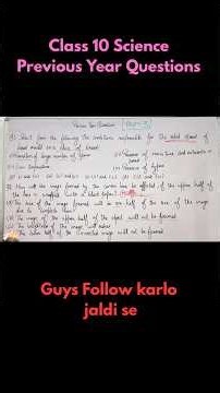 PYQ Class 10 Science #scienceseekho #science #pyqclass10 #pyqsolutions #pyq2025 #2024scienceexam