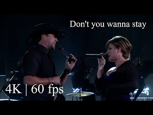 Kelly Clarkson & Jason Aldean - Don't you wanna stay | Live 2010 ( Official Video 4K | 60 fps )