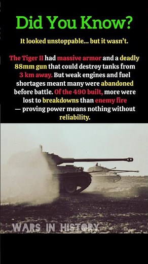Tiger II: The Unstoppable Tank That Failed 💥 #worldwar2
