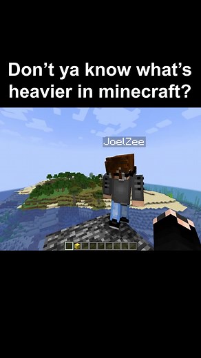 whats heavier in minecraft?!?!?! #minecraft #mcyt #herobrine #fyp #foryoupage #foryou #minecraftmoment