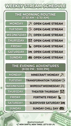 NEW STREAM SCHEDULE IS HERE! ☕🎮​
