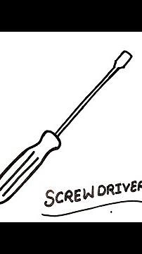 How to Draw Screwdriver step by step || screwdriver Drawing easy