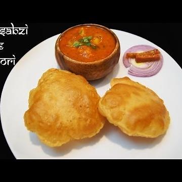 Aloo Sabzi & Poori Recipe – Dhaba Style !!