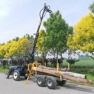 [Hot Item] 2023 New ATV Log Trailer with Wood Crane Grapple for Forestry Machinery