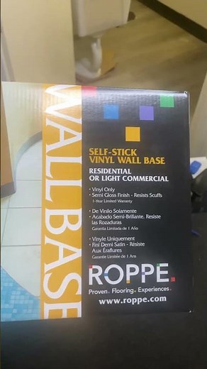 ROPPE self-stick vinyl wall base | residential or commercial ‪@call4handyman‬