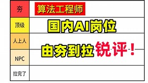 【由夯到拉】盘点国内主流AI人工智能岗位！算法工程师/AI科研/CV/NLP/大模型/数据挖掘
