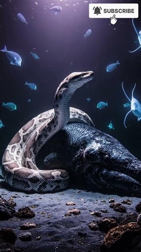 GAINT PYTHON ATTACK ON BIG WHALE UNDER SEA #shorts #aishortfilm #shortsfeed #viralshorts #viral