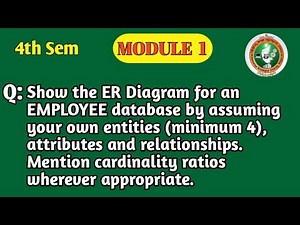 ER Diagram for Employee Database | DBMS Module 1 | BCS403 | VTU Database Management System