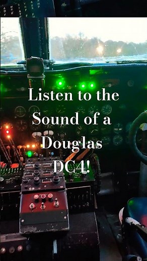 Historic Douglas DC 4 Analogue Cockpit and noise! WOW! #ww2 #history #planes #airplane #american