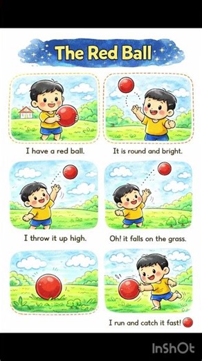 The Red Ball – English Speaking Practice for KG Kids | Short Kindergarten Story for Oral Skills