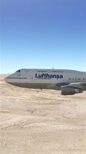 Boeing 747 Lufthansa Along Dessert | X-PLANE 11