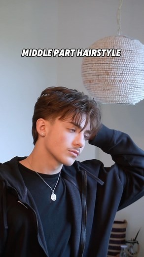 Elijah Forcier on Instagram: "Middle Part Hairstyle Tutorial ✨ What hairstyle should I do next ? Let me know down in the comments ⬇️ . . . . #hairstyle #haircut #hairtutorial #hairtrends #hairtransformation #barber #hair #hairideas"