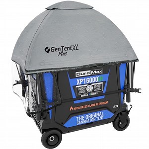 GenTent XL Inverter Kit - Generator Tent Running Cover - NFPA Rated Waterproof Vinyl (Plus, Grey)
