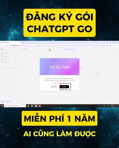 Instructions on How to Register for a Free 1-Year ChatGPT GO Package - Easy, Fast, Anyone Can Do ...