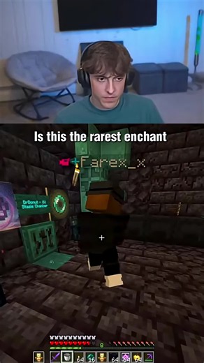 The rarest enchant book in Minecraft. #minecraft #gaming #challenge #reaction #drdonut