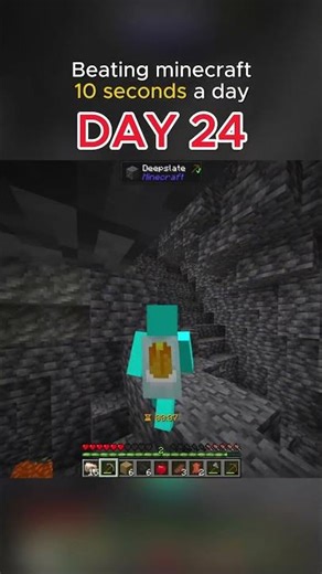 Beating Minecraft 10 Seconds a Day (Day 24) ⏱️ #minecraft