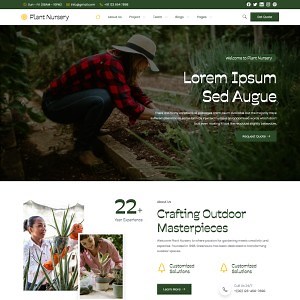 Plant Nursery Website Template - TemplateOnWeb
