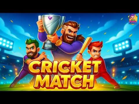 Cartoon Cricket Match 🏏 | Epic Funny Battle Between Two Teams | Magic Play Kids