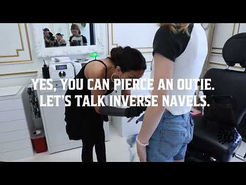 How We Pierce an Outie Belly Button | Safe Inverse Navel Piercing in Santa Monica