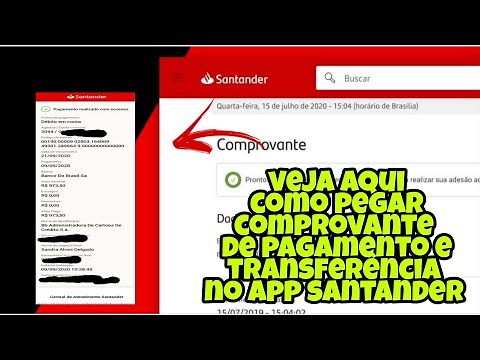 COMO PEGAR COMPROVANTE DE PAGAMENTO E TRANSFERÊNCIA NO APLICATIVO SANTANDER