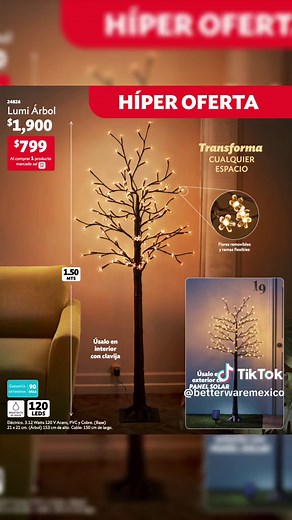 Transforma tu hogar con el Lumi Árbol decorativo