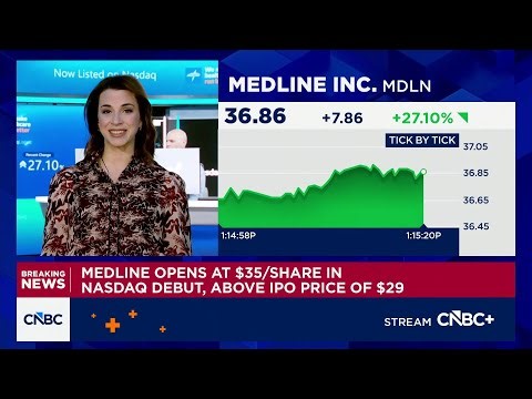Medline opens at $35, above IPO price of $29