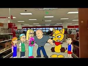 Childish dad tries to steal a barney plush toy/arrested