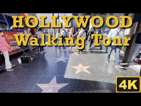 Entire Hollywood Walk Of Fame | Walking Tour | Up Close View Of The Hollywood Sign | 4K 60fps
