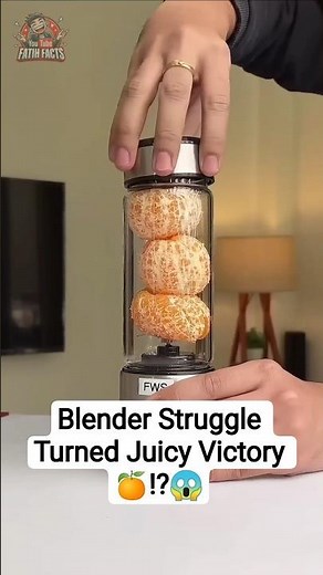 Blender Struggle Turned Juicy Victory 🍊⁉️😱 #shorts