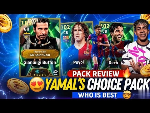 ​OMG🥵 PACK REVIEW 😍🔥 LAMINE YAMAL'S CHOICE PACK OPENING🥶 WHO IS THE BEST 107 GK ROAR BUFFON?🤔